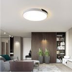 Şeritli Kumandalı Dimli 3 Işık Renkli Modern LED Tavan Lambası - Seçenek 1 - Ahşap - Bej - Siyah