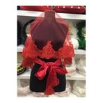 Sermet Süs Dünyası Kırmızı Dantelli Gelin Duvak Eldiven Kuşak Tam Set Gelin Pullusu Örtüsü Kına Malzemesi