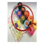 Sermet Süs dünyası Punch Set Başlangıç 10 Adet Ip 1 Ad Çelik Kasnak 1 Ad Iğne Seti 1 Ad 50Ml Sıvı Silikon