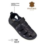 sermoda %100 Hakiki Deri Burnu Kapalı Erkek Sandalet Lacivert