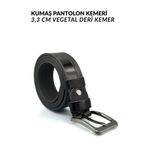 sermoda 33 mm Baskılı Desenli Vegetal Deri Erkek Kumaş Pantolon Kemeri 2