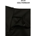 Sermoda Çan Etek - Hafif Likralı Kumaş Yüksek Bel Uzun Çan Etek Siyah