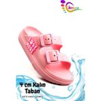 Sermoda Çift Toka Hafif Eva Yazlık Plaj Çocuk Terliği Havuz Terliği Lavabo Terliği Lm Pembe