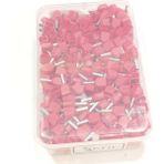 Sern 1,5 mm Çift Girişli Izoleli Kablo Yüksüğü – Alman Norm – Kırmızı – 1 Paket (500 Adet) - Ütü