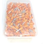 Sern 4 mm Tek Girişli Izoleli Kablo Yüksüğü - Fransız Norm - Turuncu - 1 Paket (500 Adet) - Ütü