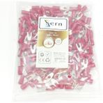 Sern M3 Çatal Tip Izoleli Kablo Ucu 0.50-1.50MM² Kırmızı 200 Adet Bağlantı Pabucu Terminal - Ütü