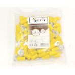 Sern M4 Yuvarlak Izoleli Kablo Ucu 4-6mm² Sarı 100 Adet Bağlantı Pabucu Terminal - Ütü