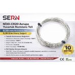 Sern Nİ30-CR20 Avrupa Yuvarlak Rezistans Teli 0,50MM – 5,35 Ω/m Direnç Değerli (Paket: 10 Metre)