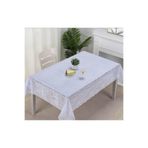 Seron Hasır Desen Ip Model Lüx PVC Masa Örtüsü, 140 x 230 cm, Beyaz