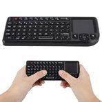 Serounder 2.4GHz Dokunmatik Yüzey Klavye, RT-MWK02 Mini Kablosuz Klavye Şarj Edilebilir Ultra İnce Mini USB Arkadan Aydınlatmalı Klavye 360 için PS3/4 için HTPC için IR Işık ve BİR (QWERTY Tuş Takımı)