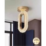 SERRA PLAFONYER 3 Renk LED ISIKLI SALON MUTFAK OTURMA ODASI ANTRE AVİZE - Gold