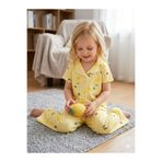 SERRASTIL Kız Çocuk Limon Desenli Sarı Renk Pamuklu Kısa Kollu Pijama Takımı