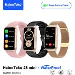 Serreha Haino Teko 28 Mini AMOLED Ekran Akıllı Saat - 3 Kordonlu, 7 Gün Pil Ömürlü Giyilebilir Teknoloji - Gold