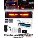 Serreha Matrix LED Panel Cama Yapışan Yazı Yazan Telefon Kontrollü LED Ekran (16*96) Plus 90 cm - Siyah