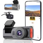Serreha Wıfı 4K Hd App Gece Sürüm Araba Kamera Kayıt Cihazı Iki Lensler Kamera Araba Güvenlik Sürüş Video Kaydedici - Siyah