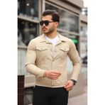 Serseri Jeans Koyu Haki Erkek Kot Ceket - XL - Bej