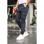 Serseri Slim Fit Körüklü Cep Paça Lastikli Esnek Kumaş Erkek Kargo Pantolon