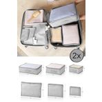 Serstil 2 Adet - 6'lı Valiz Düzenleyici Set - Gri Benekli