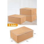 Serstil 3 Adet - Büyük Boy Baza Altı Taba Hurç 62 X 46 X 22 Cm
