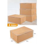 Serstil 4 Adet - Büyük Boy Baza Altı Taba Hurç 62 X 46 X 22 Cm