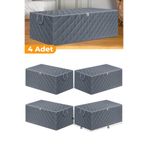 Serstil 4 Adet - Çekyat Baza Tipi Hurç - Baza Altı Büyük Boy Saklama Hurcu 64 X 45 X 22 Cm