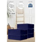 Serstil 5'li Set Lacivert Baza Altı ve Çekyat Tipi Hurç 64 x 45 x 22 cm Kullanışlı ve Geniş