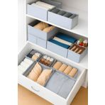 Serstil 6'lı Çekmece Içi Düzenleyici Organizer Set - Çok Amaçlı Dolap Içi Kutu Seti - Gri Benekli