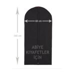 Serstil Abiye Elbise Kılıfı Gamboç Siyah 60 X 160 Cm