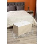 Serstil Büyük Boy Baskı Detaylı Bej Çizgili Hurç 74 x 46 x 46 cm - Var