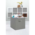 Serstil Dolap Içi Çamaşır Oyuncak Düzenleyici Katlanır Kapaklı Saklama Kutusu 30 x 30 x 30 cm - Antrasit - 1 Adet
