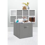 Serstil Dolap Içi Çamaşır Oyuncak Düzenleyici Katlanır Saklama Kutusu 30x30x30cm - Antrasit