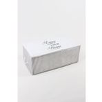 Serstil Küçük Boy Baskı Detaylı Gri Çizgili Hurç 52 x 28 x 21 cm