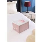 Serstil Mini Boy Baskı Detaylı Pembe Çizgili Hurç 30 x 22 x 18 cm