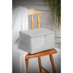 Serstil Mini Boy Katlanabilir Hurç 30x22x18 cm Gri Beyaz Benekli Kumaş Toz ve Kir Koruma Özellikli