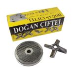 Sert Çelik 32 No Çelik Kıyma Makinası Aynası ve Bıçağı (Takım) 3,5mm