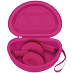 Sert kulaklık kılıfı, Beats Solo 4/Studio Pro/Solo 3/Studio 3/Solo 2/Over Ear kulaklık için kablo çantası ile birlikte taşıma çantası ile birlikte saklama çantası ile seyahat için (sadece kutu) (gül