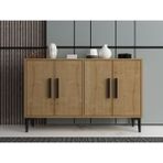 Sert Mobilya Rae Konsol, Tv Sehpası, Mutfak Dolabı, Kahve Köşesi, Çok Amaçlı Dolap - 120 CM - Meşe