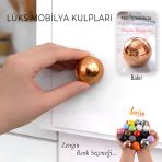 Sert Plastik Düğme Yuvarlak Top Bakır Dolap Mobilya Mutfak Dolabı Çekmece Kulbu Kulpu Kulplar