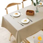 Sert Silinebilir Vinil Masa Örtüsü, Açık Kahve 100 x 160 cm - Dayanıklı PVC Mutfak Linolyum, Kolay Temizlenen Yüzey, Yemek Odası ve Dış Mekan Kullanımı için Mükemmel