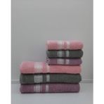 Sertay 50X85/70X140 Pamuk Bukle El/banyo Havlusu Yıldız Set-2 - 50 x 80 cm - Mor