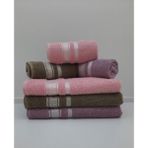 Sertay 50X85/85X145 Pamuk Bukle El/banyo Havlusu Yıldız Set-2 - 80 x 140 cm - Pudra
