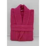 Sertay Havlu %100 Pamuk Bukle Lüks Tek Bornoz S0022 - 3XL - Fuşya