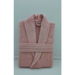 Sertay Havlu %100 Pamuk Bukle Lüks Tek Bornoz S0034 - 2XL - Somon