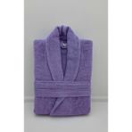 Sertay Havlu %100 Pamuk Bukle Lüks Tek Bornoz S0045 - 3XL - Lila