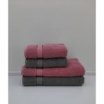 Sertay Seray Collectıon 50X90 /70X140 Pamuk Bukle El/banyo Havlusu Set-1 - 70 x 140 cm - Gül Kurusu