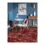 Serteks Bordo Etnik Kilim Desen Yıkanabilir Salon - Oturma Odası Halısı Yolluk Halı