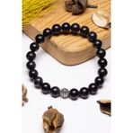 Sertifikalı Aaa+ Kalite Shungite - Şungit Taşı Bileklik - Gümüş Aparatlı