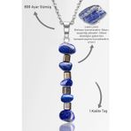 Sertifikalı AAA+ Kırık Taşlı Model Lapis Lazuli Taşı Kolye