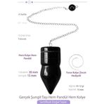 Sertifikalı AAA+ Shungite - Şungit Taşı Pandül Sarkaç Hem Pandül - Hem Kolye