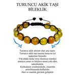 Sertifikalı Açık Turuncu Akik Taşı Bileklik - Makrome